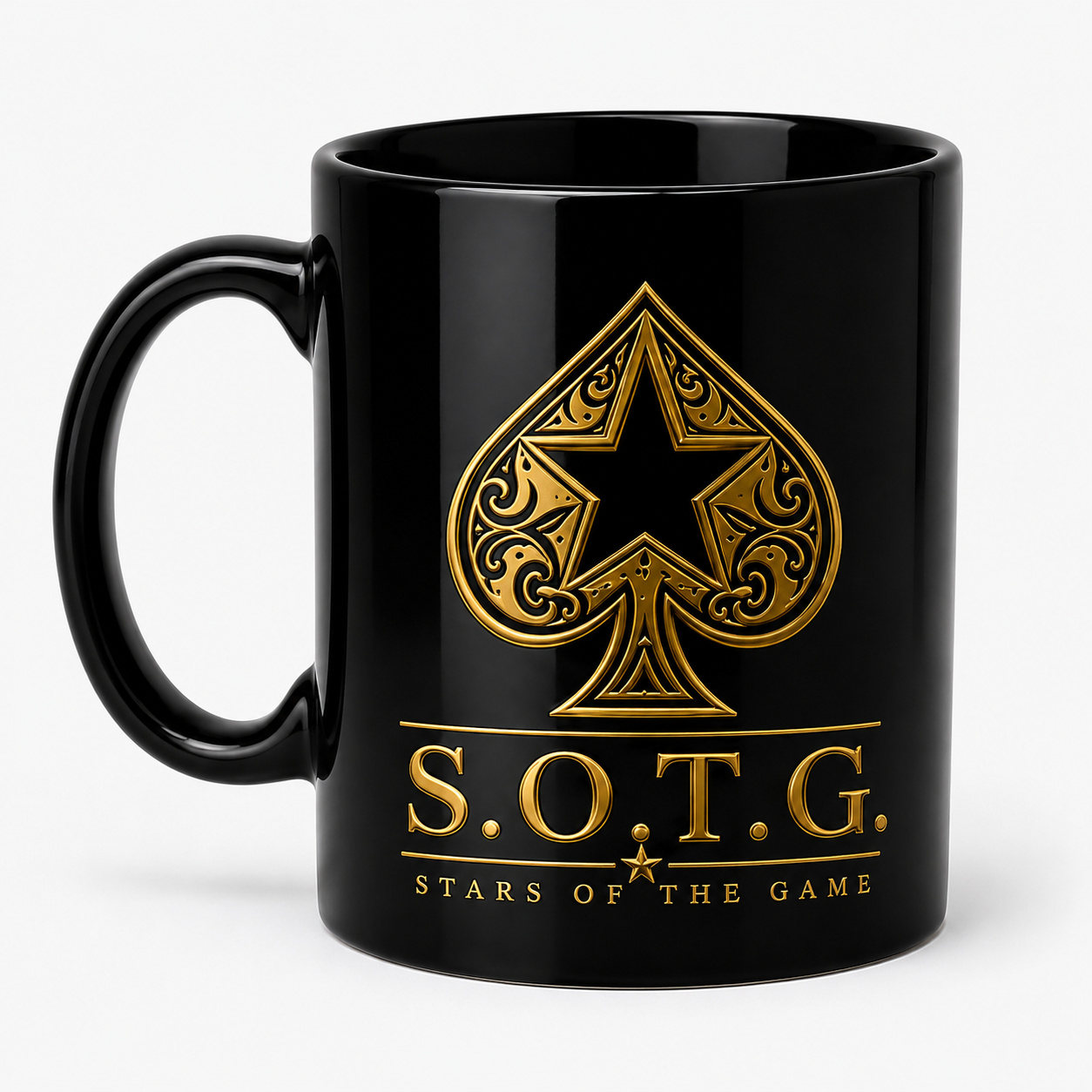 Stars of the Game Signature Mug Collection — Black, White & Gold