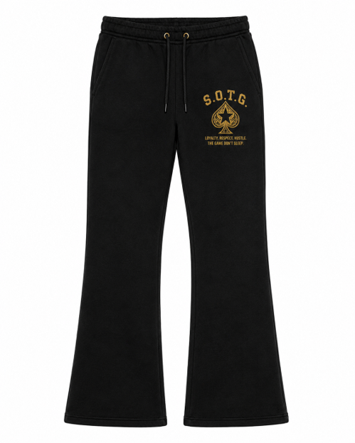 Stars of the Game Bootcut Sweatpants — Black & Gold