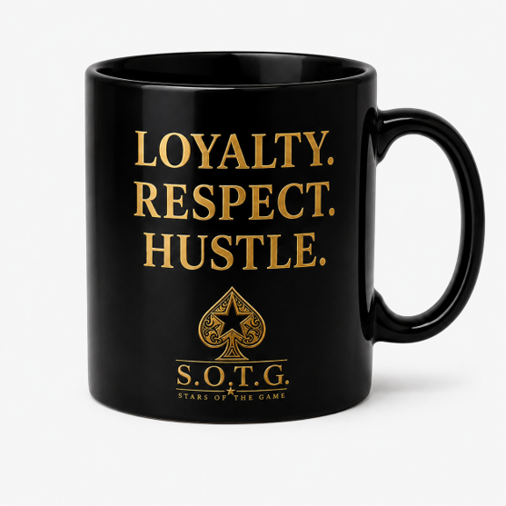 Stars of the Game Signature Mug Collection — Black, White & Gold