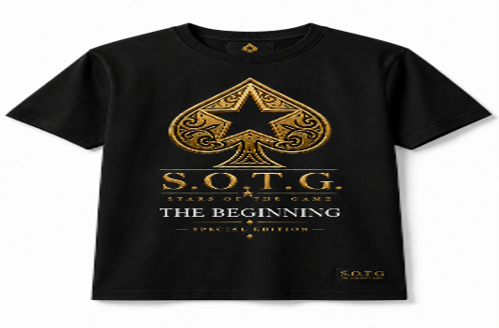 Stars of the Game “The Beginning” Special Edition Tee — Black & Gold