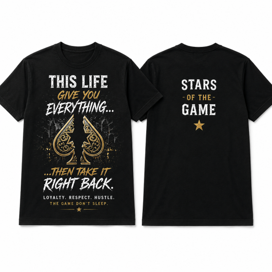 Stars of the Game “This Life” Graphic Tee — Black