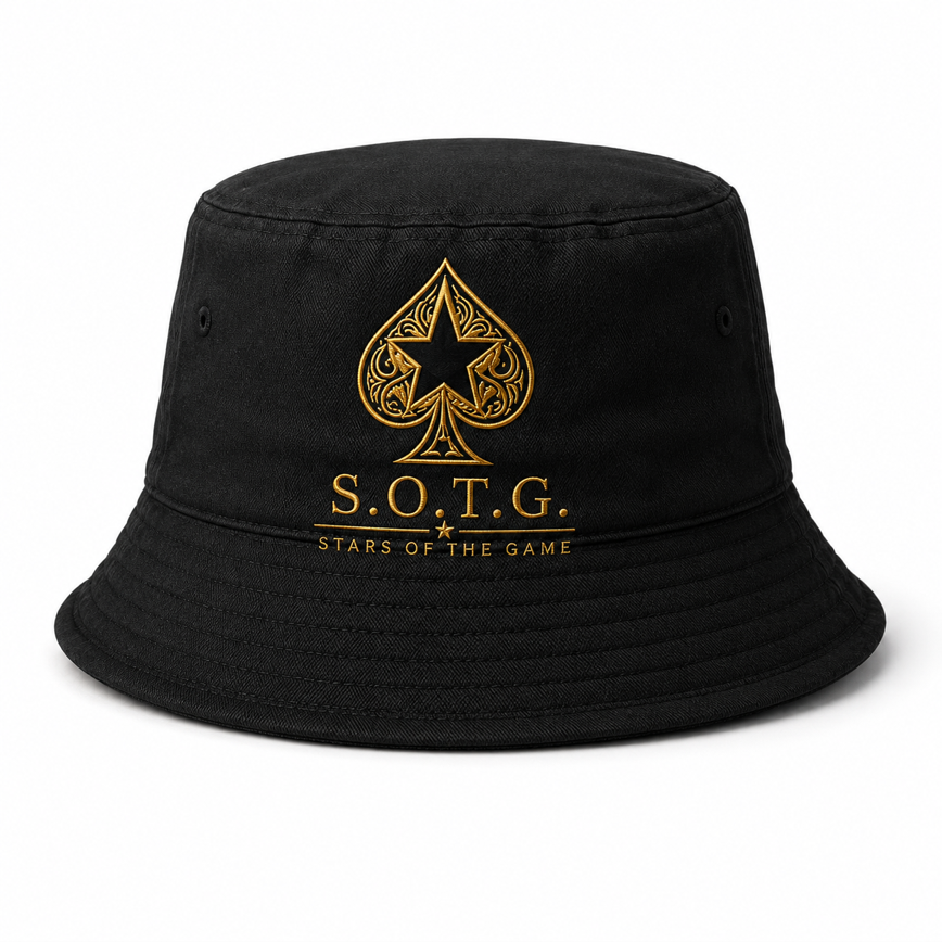 Stars of the Game Signature Bucket Hat — Black & Gold
