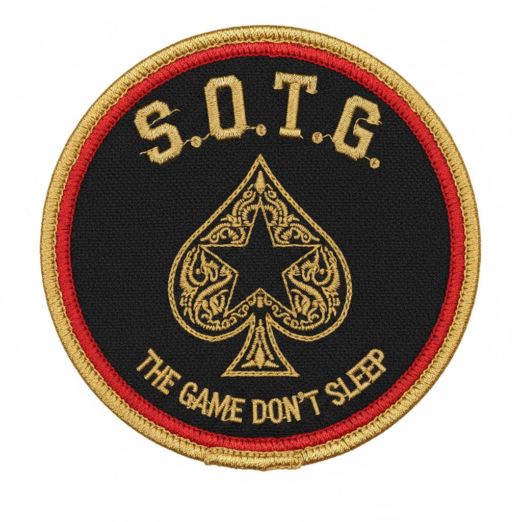 S.O.T.G. Embroidered Patch - Black & Red