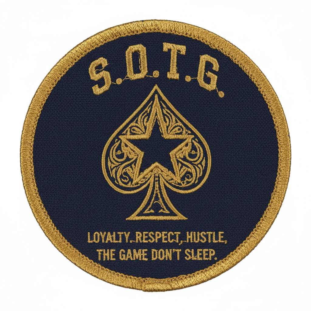 S.O.T.G. Embroidered Patch - Navy & Gold